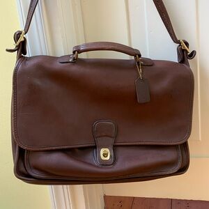 Coach leather messenger bag
